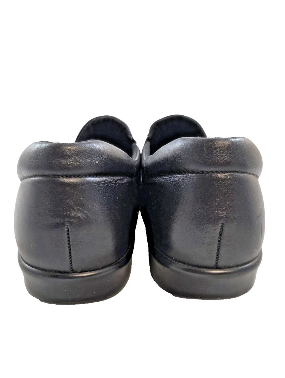 SAS Viva Black Leather Comfort Slip-On Walking Shoes Women's 12WW Wide USA - Picture 6 of 16